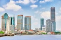 SHANGHAI-MAY 24, 2015. Skyline view from Bund waterfront on Pudo Royalty Free Stock Photo