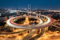 Shanghai nanpu bridge at night Royalty Free Stock Photo