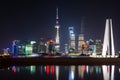 Shanghai night skyline Royalty Free Stock Photo