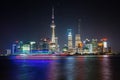 Shanghai night skyline Royalty Free Stock Photo