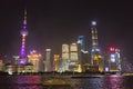 Shanghai night skyline Royalty Free Stock Photo