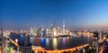 Shanghai night view panoramic Royalty Free Stock Photo