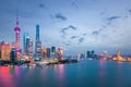 Shanghai in nightfall Royalty Free Stock Photo