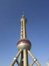 Shanghai Oriental Pearl Tower in Front of Blue Sky