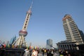 Shanghai oriental pearl tv tower Royalty Free Stock Photo