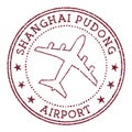 Shanghai Pudong Airport stamp.