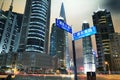 Shanghai Pudong Avenue city night scenery Royalty Free Stock Photo