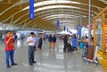 Shanghai pudong international airport departure hall, china