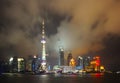 Shanghai Pudong skyline at night