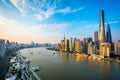 Shanghai Pudong Skyline Sunset, China