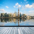 Shanghai skyline in afternoon Royalty Free Stock Photo