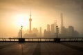 Shanghai skyline cityscape in moring at luajiazui finance and business district trade zone in Shanghai, China Royalty Free Stock Photo