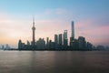 Shanghai skyline cityscape, View of shanghai at Lujiazui finance and business district trade zone skyscraper in morning, Shanghai Royalty Free Stock Photo