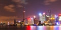 Shanghai skyline at night 2 Royalty Free Stock Photo