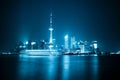 Shanghai skyline at night Royalty Free Stock Photo