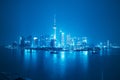 Shanghai skyline at night