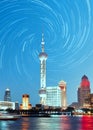 Shanghai skyline night, China Royalty Free Stock Photo