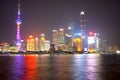 Shanghai skyline night Royalty Free Stock Photo