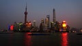 Shanghai skyline night Royalty Free Stock Photo