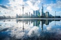 Shanghai skyline panorama in China Royalty Free Stock Photo