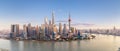 Shanghai skyline panorama in sunset Royalty Free Stock Photo