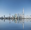 Shanghai skyline and reflection