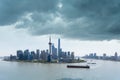 Shanghai skyline and the sky clouded over Royalty Free Stock Photo
