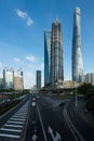 Shanghai skyscraper in Lujiazui Shanghai financial district in S