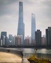 Shanghai Skyscrapers among the Clouds Royalty Free Stock Photo