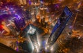 The Shanghai tower overlooks the night view of Shanghai Royalty Free Stock Photo