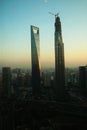 Shanghai Tower and Shanghai World Financial Center Royalty Free Stock Photo