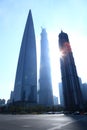 Shanghai Tower and Shanghai World Financial Center Royalty Free Stock Photo