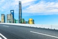Shanghai urban architectural landscape and asphalt road Royalty Free Stock Photo
