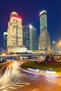 Shanghai Urban landscape and modern architecture Night view Royalty Free Stock Photo
