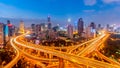 Shanghai viaduct in the evening