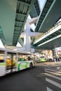 Shanghai viaduct at morning,dragon pillar