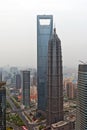 Shanghai World Financial Center and Jin Mao Tower. Royalty Free Stock Photo