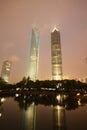 Shanghai World Financial Center and Jinmao Tower Royalty Free Stock Photo