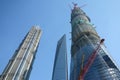 Shanghai world financial center , jinmao tower ,shanghai center Royalty Free Stock Photo