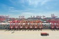 Shanghai yangshan deepwater container cargo terminal.