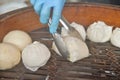 Shanghainese bamboo steam pork flour bun