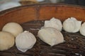 Shanghainese bamboo steam pork flour bun Royalty Free Stock Photo