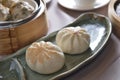 Shanghainese pan fried pork bun Royalty Free Stock Photo