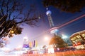 Shanghi skyline at night Royalty Free Stock Photo