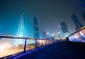 Shanghi skyline at night Royalty Free Stock Photo