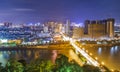 Shangrao city night long exposure Royalty Free Stock Photo