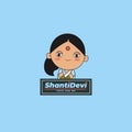 Shanti devi vote for me vector mascot logo