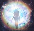 Soul journey, portal to another universe, Heaven, unity, afterlife, freedom, spiritual healing, astral travel Royalty Free Stock Photo