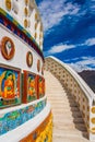 Shanti Stupa in Leh, Buddhist monument, Ladakh, India