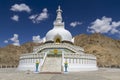 Shanti Stupa near Leh, Ladakh, India Royalty Free Stock Photo